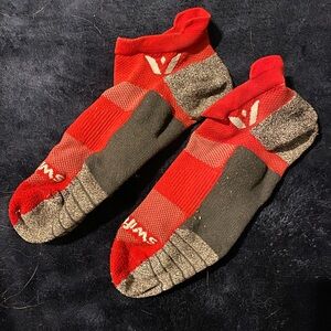 Red Swiftwick socks + 2 pairs of athletic socks